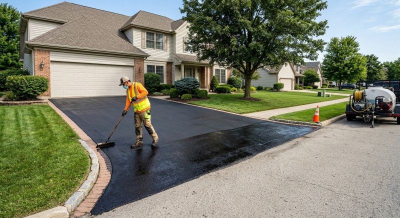 Hot Tar Driveway Sealing in Tampa, FL