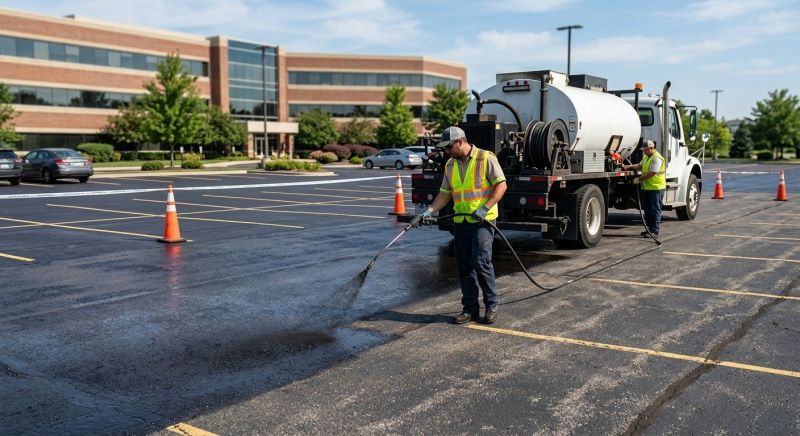 Commercial Parking Lot Sealing Service